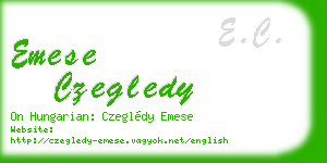 emese czegledy business card